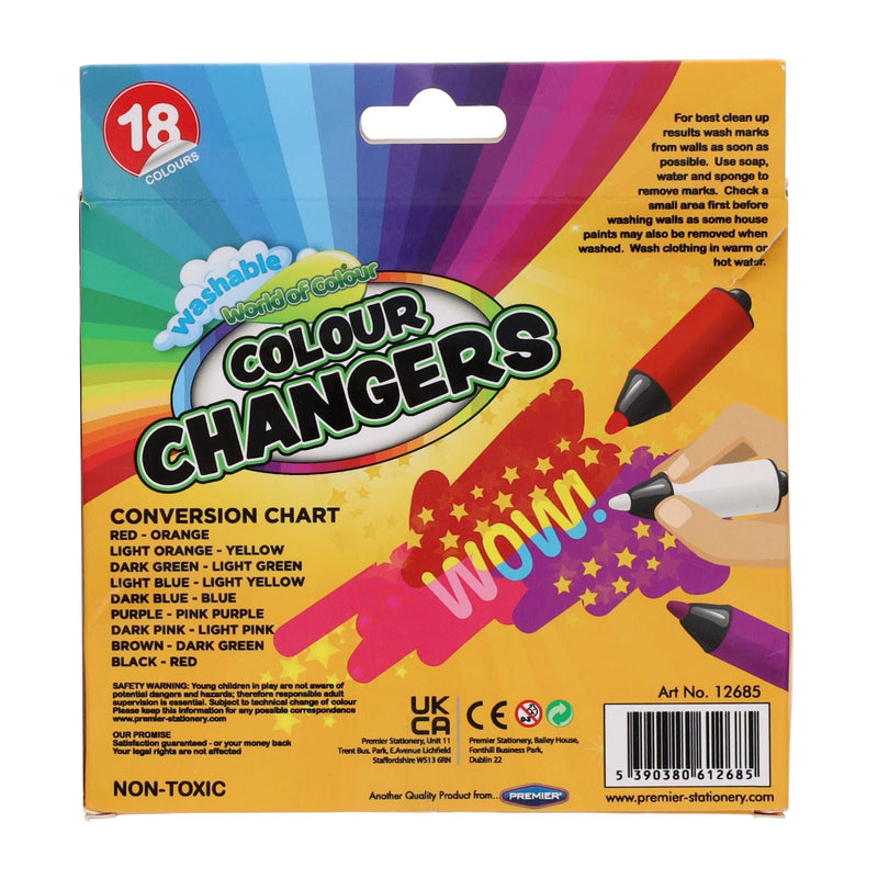 Colour Changers Magic Markers Pack of 9 - 18 Colours In Total, Learning SPACE