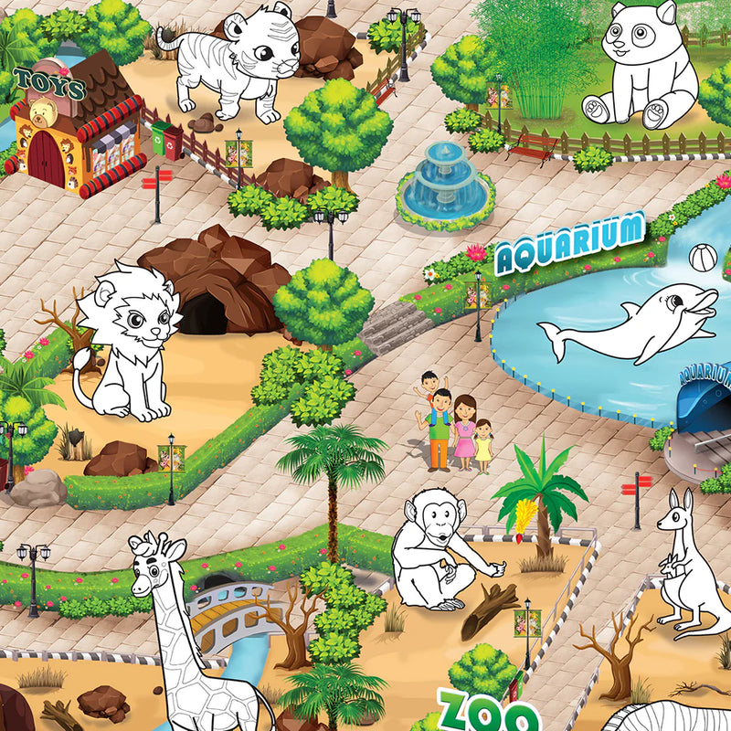 Colour N Wipe Mark Making Zoo Playmat, Learning SPACE