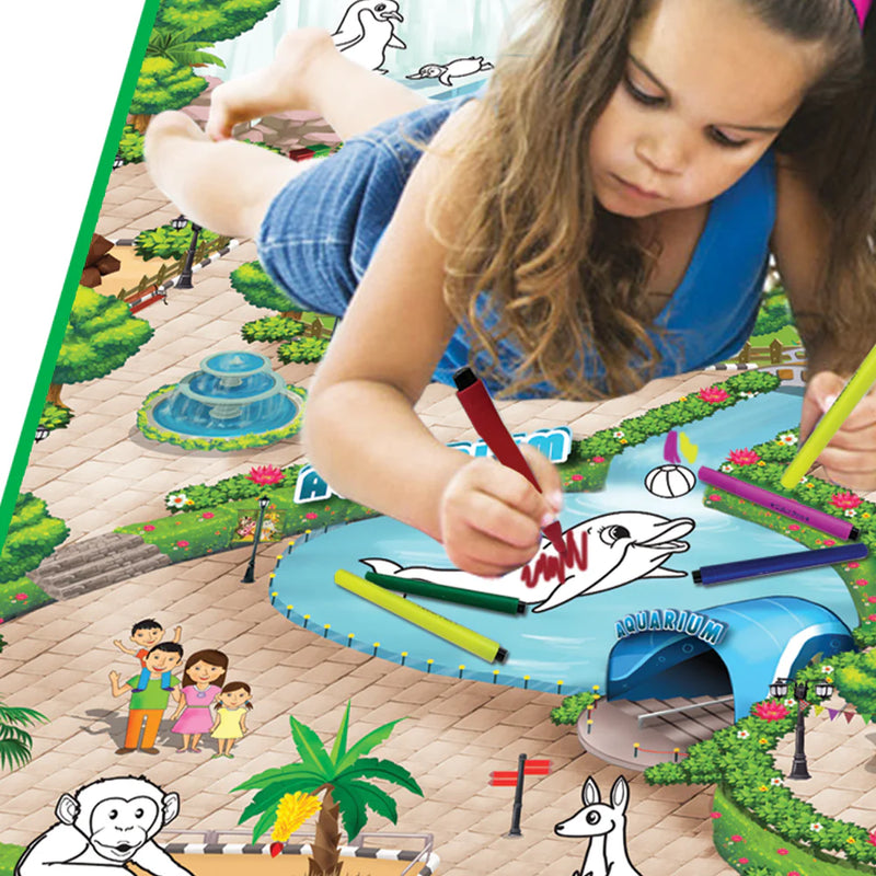 Colour N Wipe Mark Making Zoo Playmat, Learning SPACE
