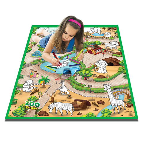 Colour N Wipe Mark Making Zoo Playmat-Animals,EDUK8,Mark Making,Playmat-Learning SPACE