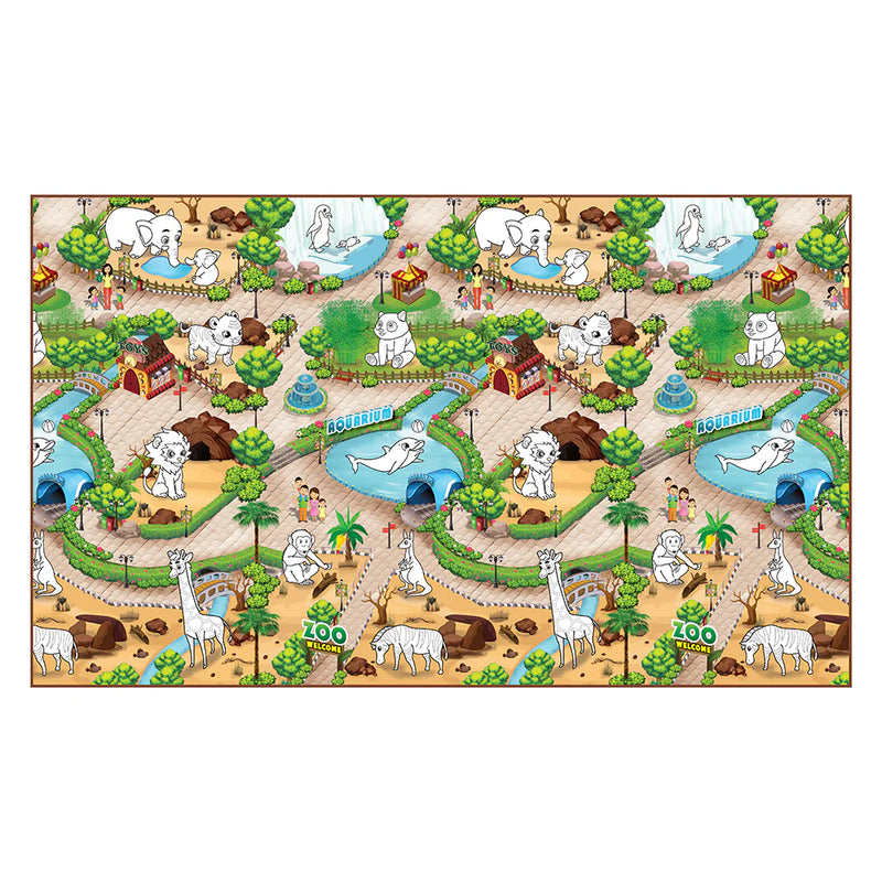 Colour N Wipe Mark Making Zoo Playmat, 200x120cm Learning SPACE