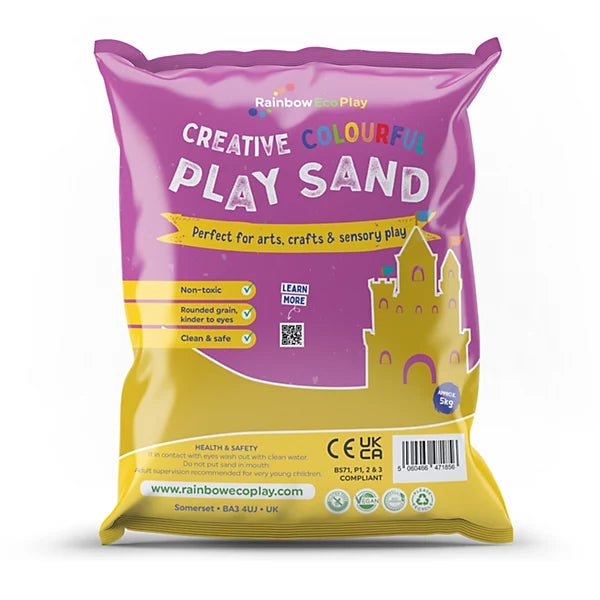Colourful Play Sand, 5KG Yellow Learning SPACE