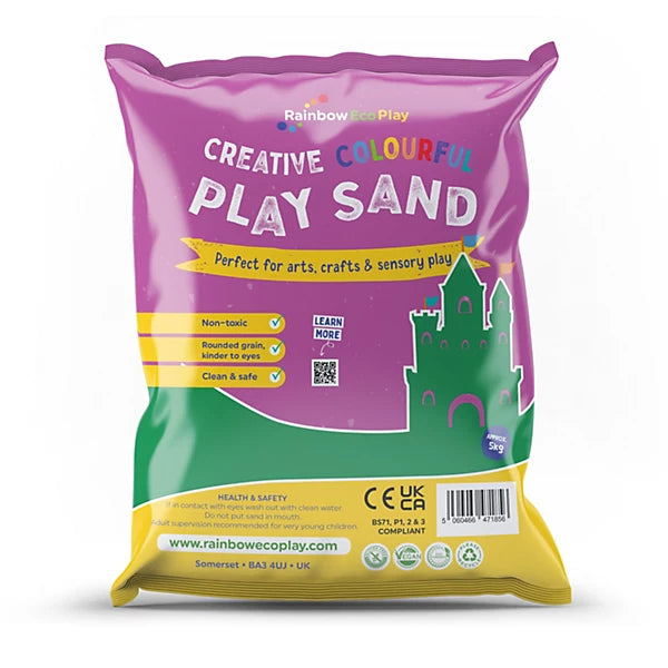 Colourful Play Sand, 5KG Green Learning SPACE
