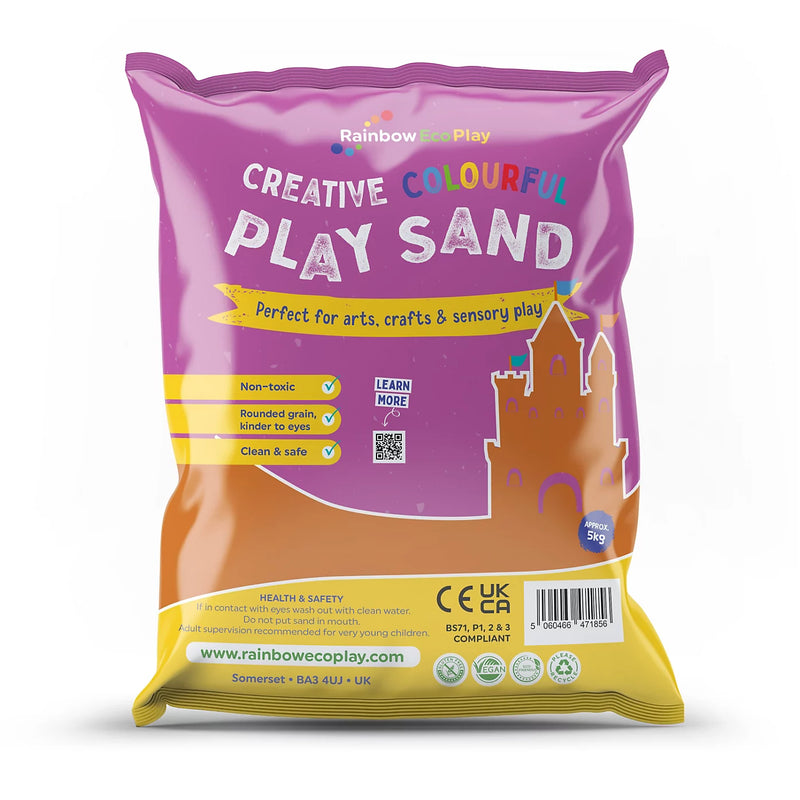 Colourful Play Sand, 5KG Orange Learning SPACE