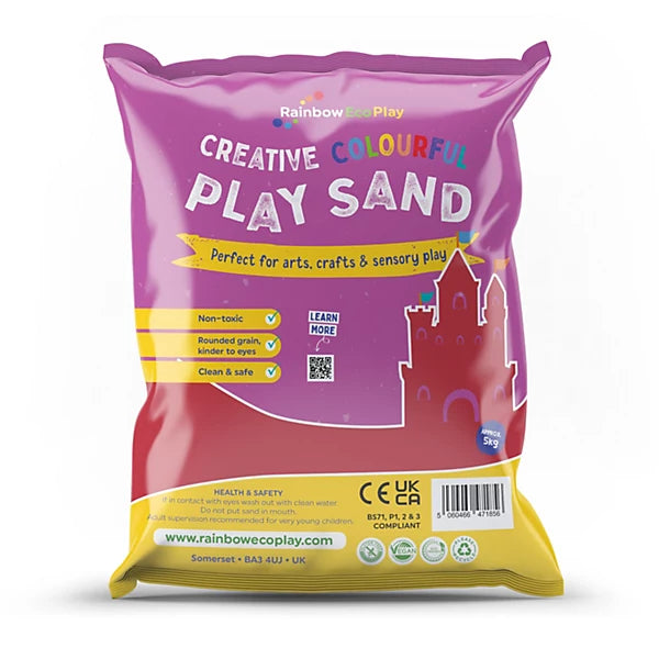 Colourful Play Sand, 5KG Red Learning SPACE