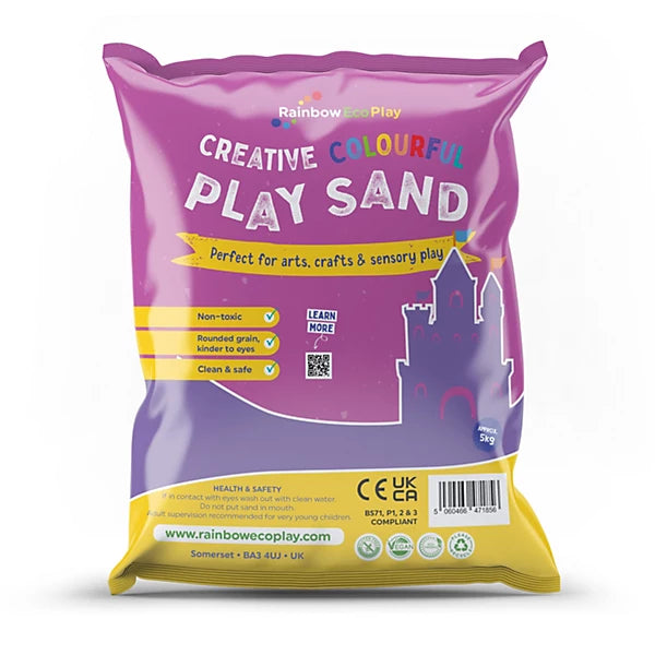 Colourful Play Sand, 5KG Purple Learning SPACE