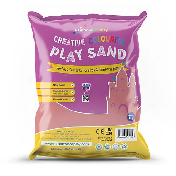Colourful Play Sand, 5KG Pink Learning SPACE