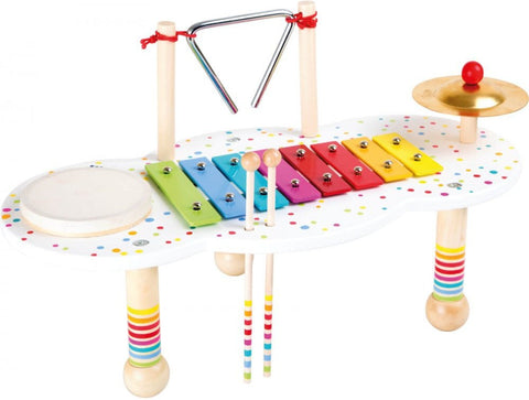 Colourful Sound Music Table-Musical Toys-Additional Need, Baby Wooden Toys, Down Syndrome, Early years Games & Toys, Early Years Musical Toys, Fine Motor Skills, Gross Motor and Balance Skills, Helps With, Music, Primary Music, Small Foot Wooden Toys, Stock-Learning SPACE