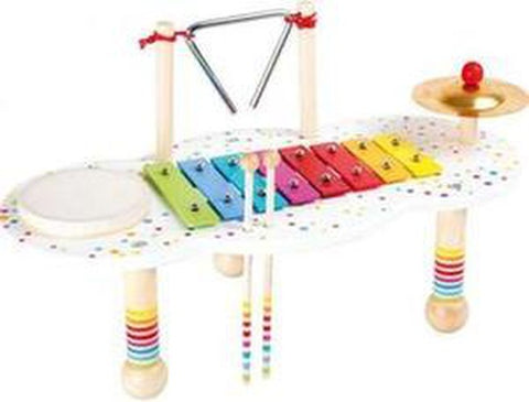 Colourful Sound Music Table-Musical Toys-Additional Need, Baby Wooden Toys, Down Syndrome, Early years Games & Toys, Early Years Musical Toys, Fine Motor Skills, Gross Motor and Balance Skills, Helps With, Music, Primary Music, Small Foot Wooden Toys, Stock-Learning SPACE