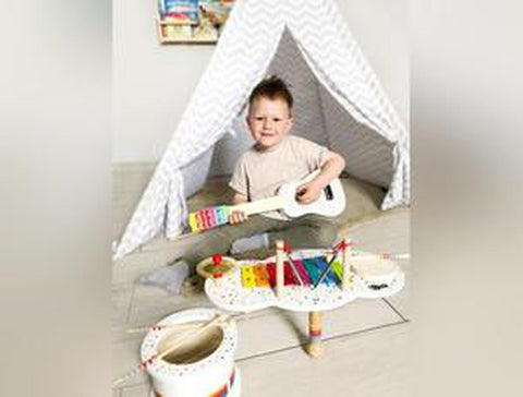 Colourful Sound Music Table-Musical Toys-Additional Need, Baby Wooden Toys, Down Syndrome, Early years Games & Toys, Early Years Musical Toys, Fine Motor Skills, Gross Motor and Balance Skills, Helps With, Music, Primary Music, Small Foot Wooden Toys, Stock-Learning SPACE