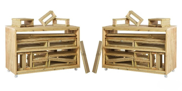 Complete 2 Big Block Trolleys And 50 Blocks Set-Building Blocks,Cerebral Palsy,Cosy Direct,Cosy Outdoor,Storage,Trolleys,Wellbeing Furniture-Learning SPACE