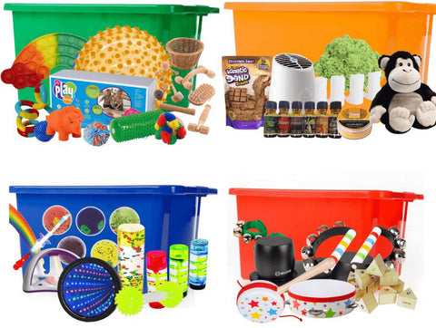 Complete Sensory Discovery Sets - Visual, Sound, Tactile and Smell-AllSensory, Calmer Classrooms, Classroom Packs, Learning Activity Kits, Sensory, sensory activity, Sensory Boxes, Sensory Processing Disorder, Sensory Seeking, Sensory Smell Equipment, Sensory Smells, Sound, Stock, Tactile Toys & Books, Visual Sensory Toys-Learning SPACE