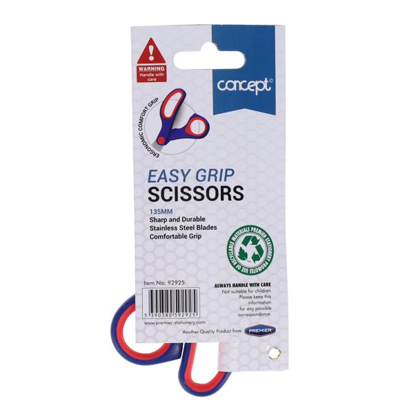 Concept 13.5cm Easy Grip Scissors, Learning SPACE