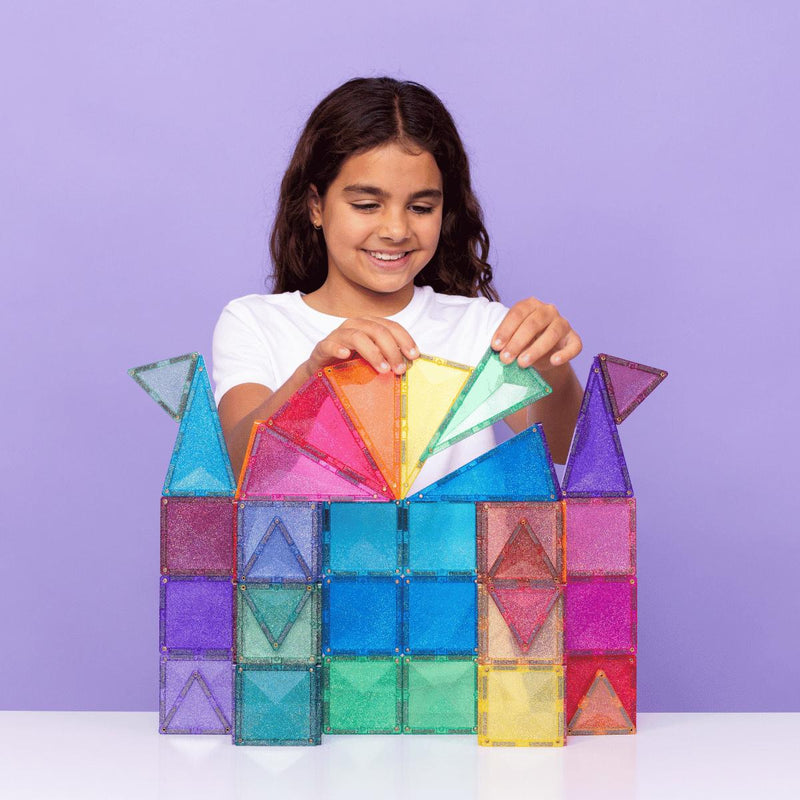 Connetix Glitter Castle Pack - 48, Learning SPACE