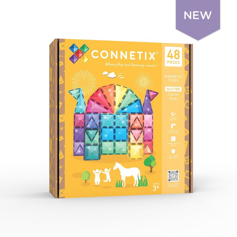 Connetix Glitter Castle Pack - 48, Learning SPACE
