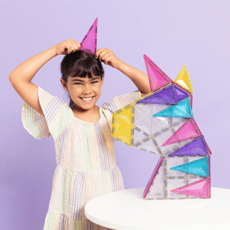 Connetix Glitter Unicorn Pack - 56, Learning SPACE