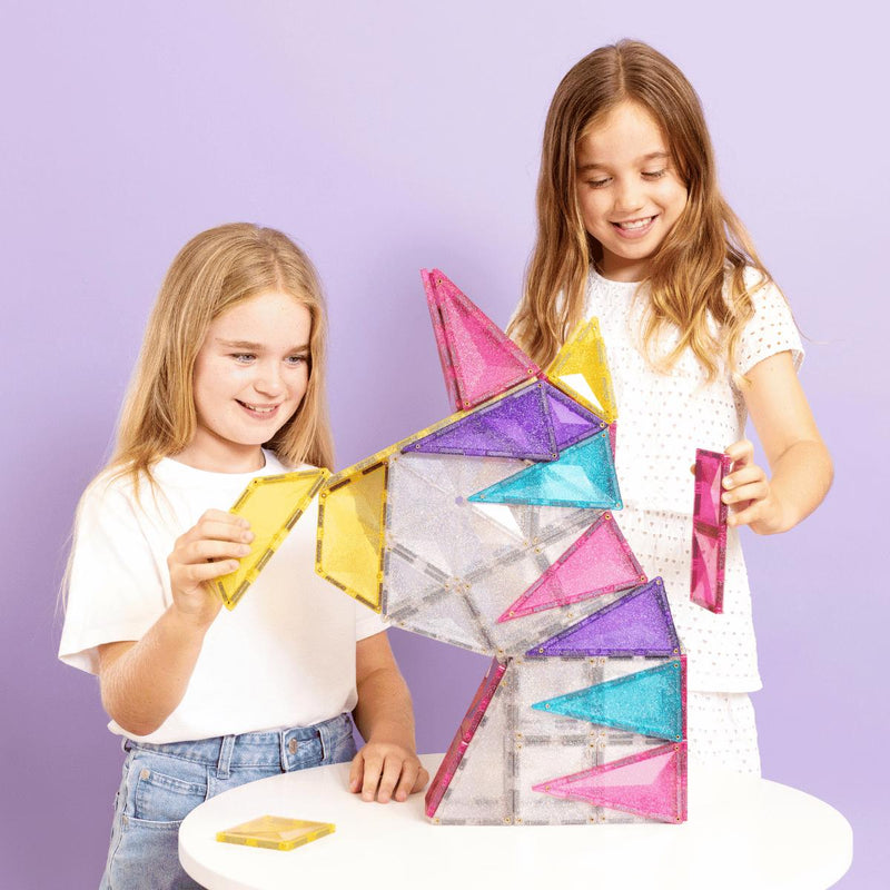 Connetix Glitter Unicorn Pack - 56, Learning SPACE