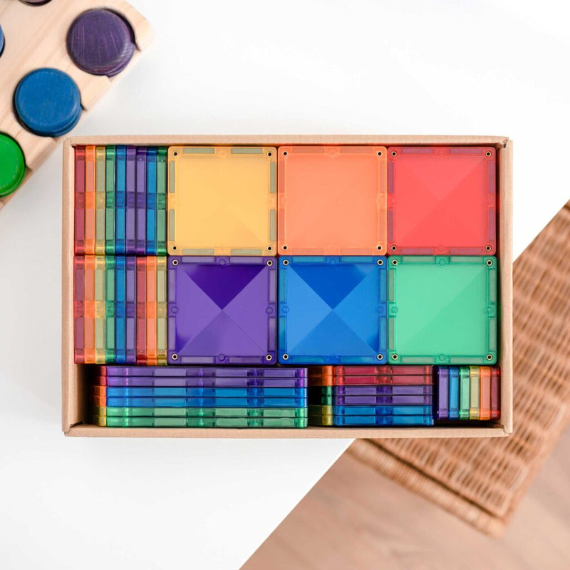 Connetix Rainbow Creative Pack – 102 Piece Set, Learning SPACE