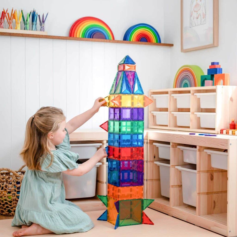 Connetix Rainbow Creative Pack – 102 Piece Set, Learning SPACE