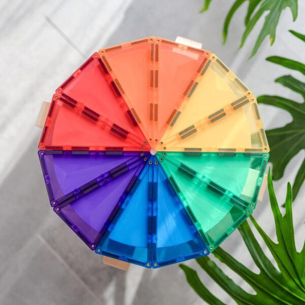 Connetix Rainbow Geometry Pack – 30 Piece Set, Learning SPACE
