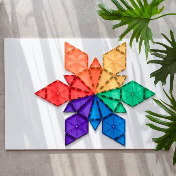 Connetix Rainbow Geometry Pack – 30 Piece Set, Learning SPACE