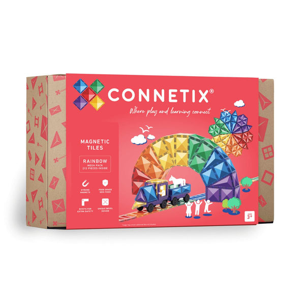 Connetix Rainbow Mega Pack – 212 Piece Set, Learning SPACE