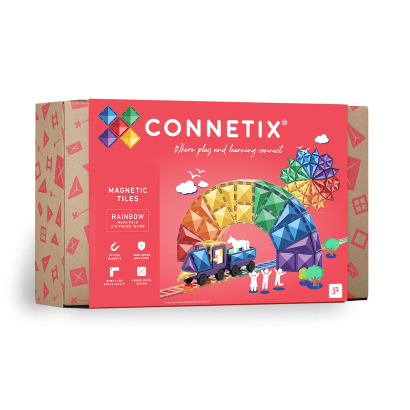 Connetix Rainbow Mega Pack – 212 Piece Set, Learning SPACE