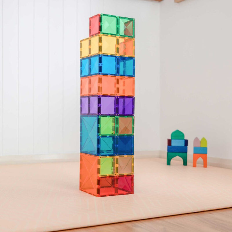 Connetix Rainbow Square Pack – 42 Piece Set, Learning SPACE