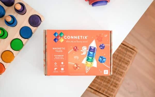 Connetix Rainbow Square Pack – 42 Piece Set, Learning SPACE