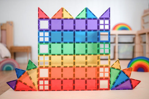 Connetix Rainbow Starter Pack – 60 Piece Set, Learning SPACE