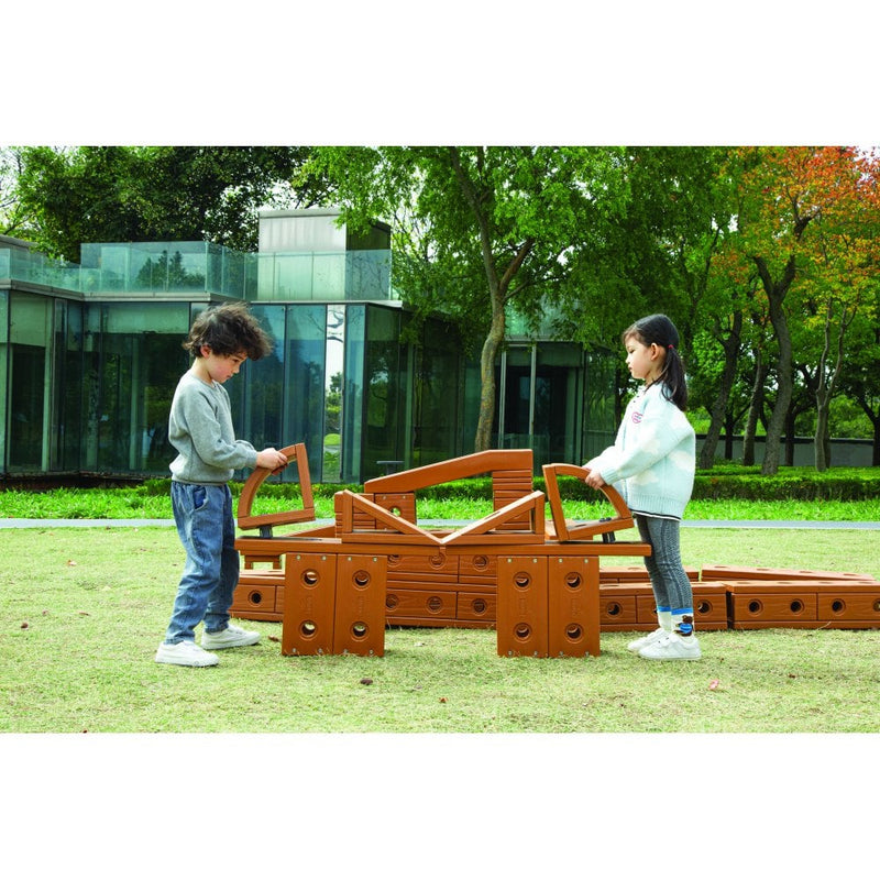 Outdoor HDPE Plastic Construction Blocks, Large (172 Pieces) Learning SPACE