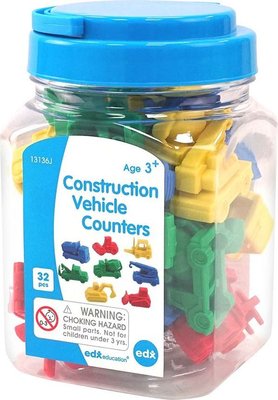 Construction Vehicle Counters 32 PK, Learning SPACE