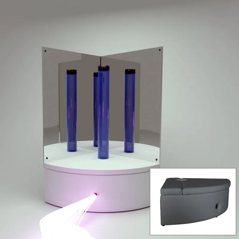 Corner Bubble Tube Kit (Incl. Large Tube, Padded Surround, Mirrors and Fibre Optics And Bracket), Learning SPACE