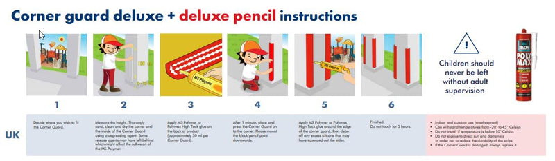 Corner Guard Deluxe Pencil - Colourful Safety for Creative Spaces, Learning SPACE