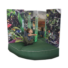Corner Soft Play with Mirrors & Bubble Tube-Bean bags,Bean Bags & Cushions,Bubble Tubes,Home Bubble Tubes & Walls,Home Sensory Bundles,Plinths,Ready Made Sensory Rooms,Soft Play Sets,Wellbeing Furniture-Learning SPACE