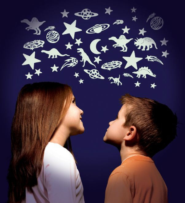 Cosmic Glow Moon & Stars - Glow-in-the-dark, Learning SPACE