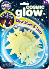 Cosmic Glow Moon & Stars - Glow-in-the-dark-AllSensory,Glow in the Dark,Halloween,Original Glow Stars Company,Outer Space,Pocket money,S.T.E.M,Seasons,Sensory Ceiling Lights,Star & Galaxy Theme Sensory Room,Stock,UV Reactive,Visual Sensory Toys-Learning SPACE