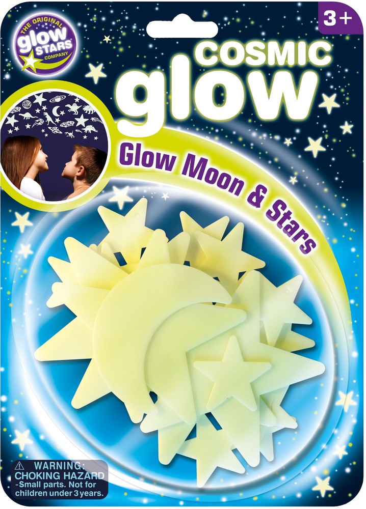 Cosmic Glow Moon & Stars - Glow-in-the-dark, Learning SPACE