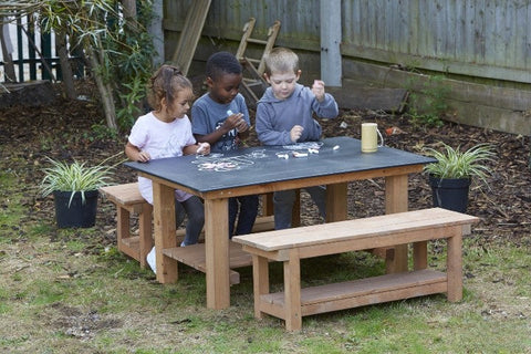 Chalkboard Table And Bench Set-Chalk,Classroom Table,Cosy Direct,Table,Table & Chair Set,Wooden Table-Learning SPACE