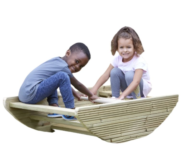 Outdoor Rocking Boat And Steps-Cosy Direct,Cosy Outdoor,Forest School & Outdoor Garden Equipment,Outdoor Play,Outdoor Toys & Games,Rocking-Learning SPACE