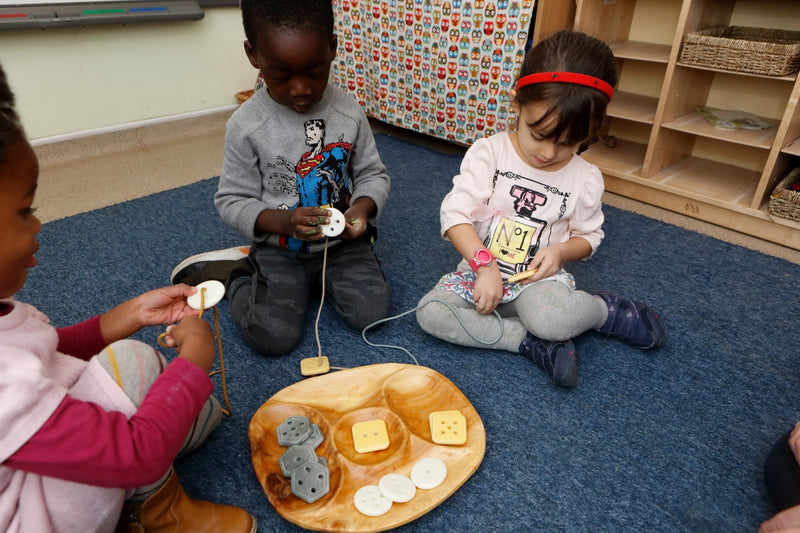 Count & Thread Stones, Sensory toy Learning SPACE