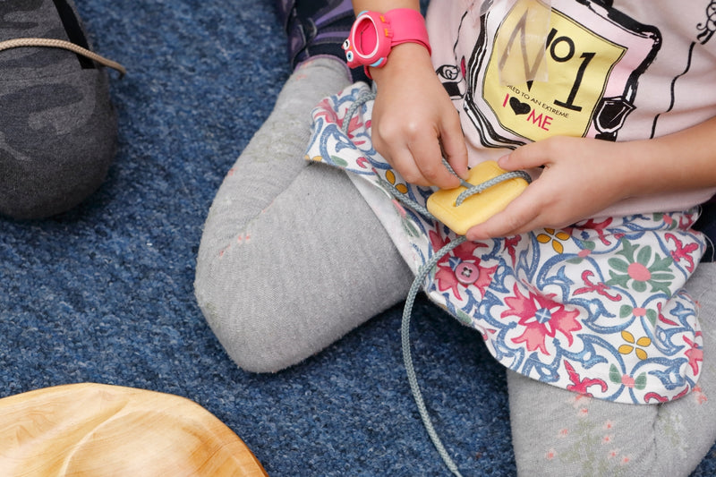 Count & Thread Stones, Sensory toy Learning SPACE