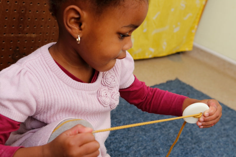 Count & Thread Stones, Sensory toy Learning SPACE