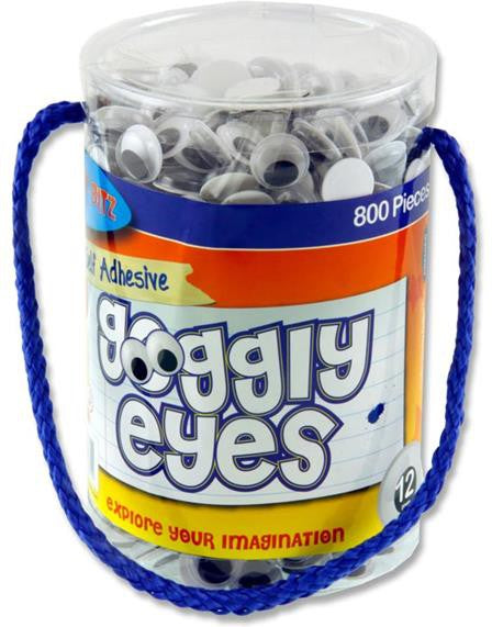 Crafty Bitz 12mm Self Adhesive Googly Eyes Tub - 800-Art Materials,Arts & Crafts,Baby Arts & Crafts,Crafty Bitz Craft Supplies,Early Arts & Crafts,Primary Arts & Crafts,Seasons,Spring,Stock-Learning SPACE