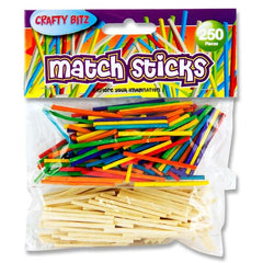 Crafty Bitz 250 Assorted Matchsticks-Art Materials,Arts & Crafts,Crafty Bitz Craft Supplies,Early Arts & Crafts,Primary Arts & Crafts,Seasons,Spring-Learning SPACE