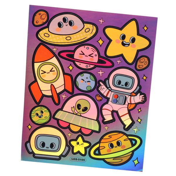 Crafty Bitz Stickers For Your Stuff, Space Decorative Stickers Learning SPACE