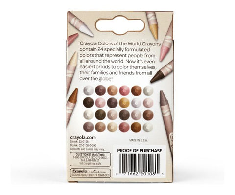 Crayola 24 Colours Of The World Crayons-Learning SPACE