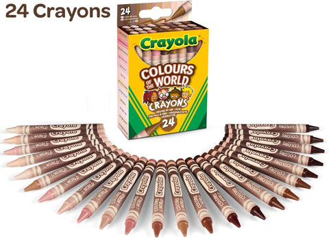 Crayola 24 Colours Of The World Crayons-Learning SPACE