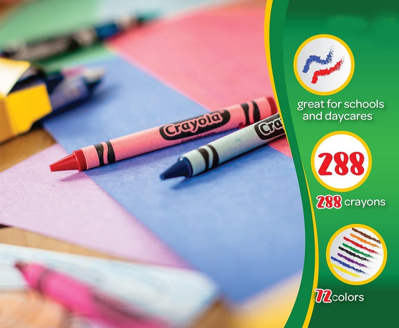 Crayola 264 -Piece Crayon Set – 72 Assorted Colours, Learning SPACE
