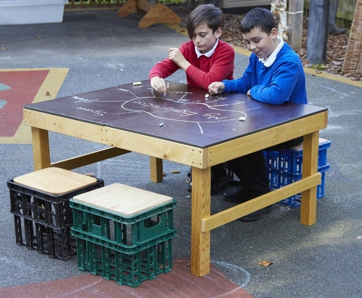 Creative KS1 Chalk Table for Outdoor Learning-Chalk,Classroom Table,Cosy Direct,Cosy Outdoor,Table,Wooden Table-Learning SPACE